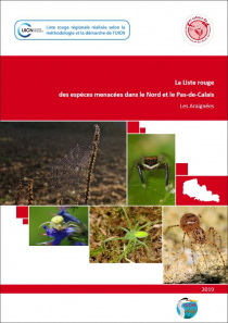 Couverture "La liste rouge des espèces menacées du Nord et du Pas-de-Calais : Les Araignées"